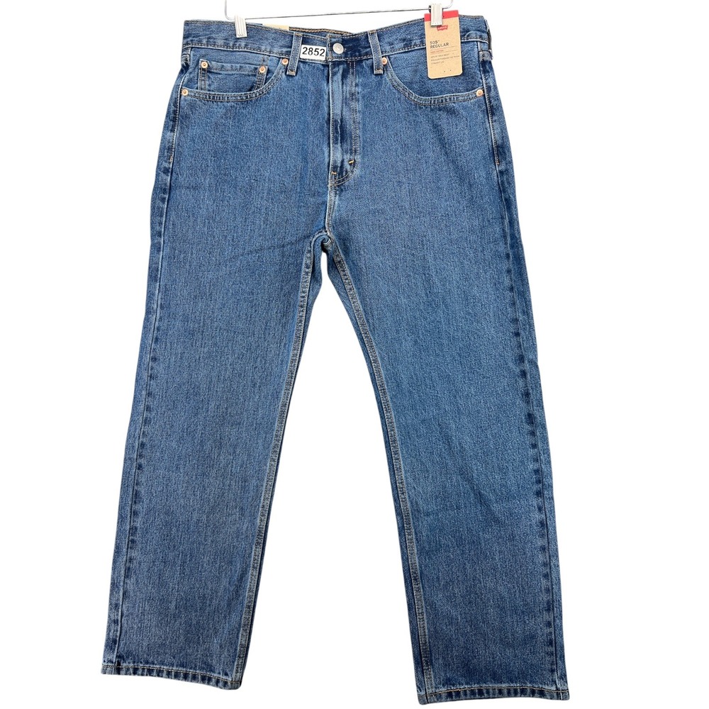 Levis 505 Regular Fit Straight Leg Jeans Mens 36x29 Blue Denim 005054891 NEW